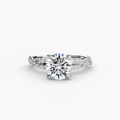 The Twisted Pavé Solitaire Fantasilvia Jewelry