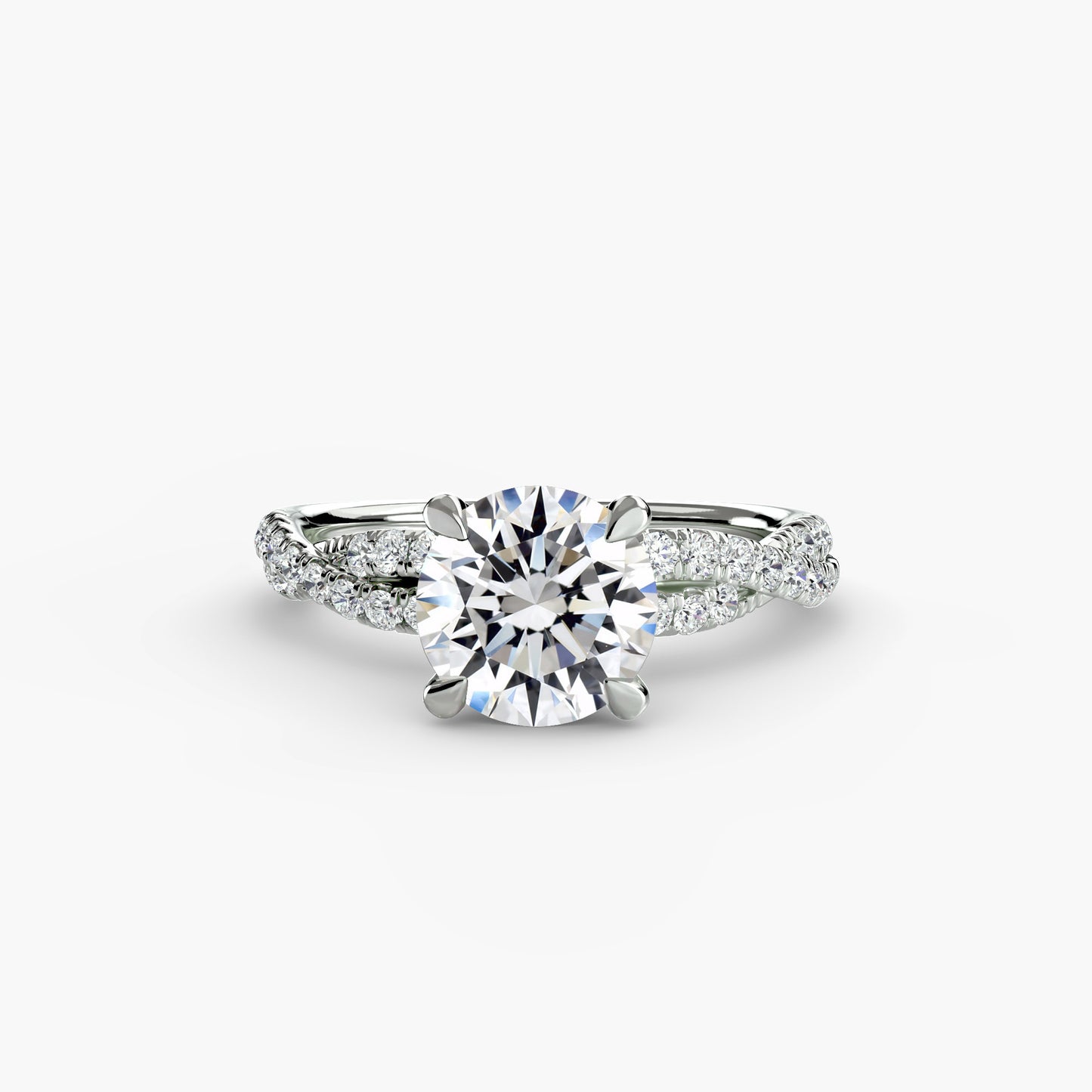 The Twisted Pavé Solitaire Fantasilvia Jewelry