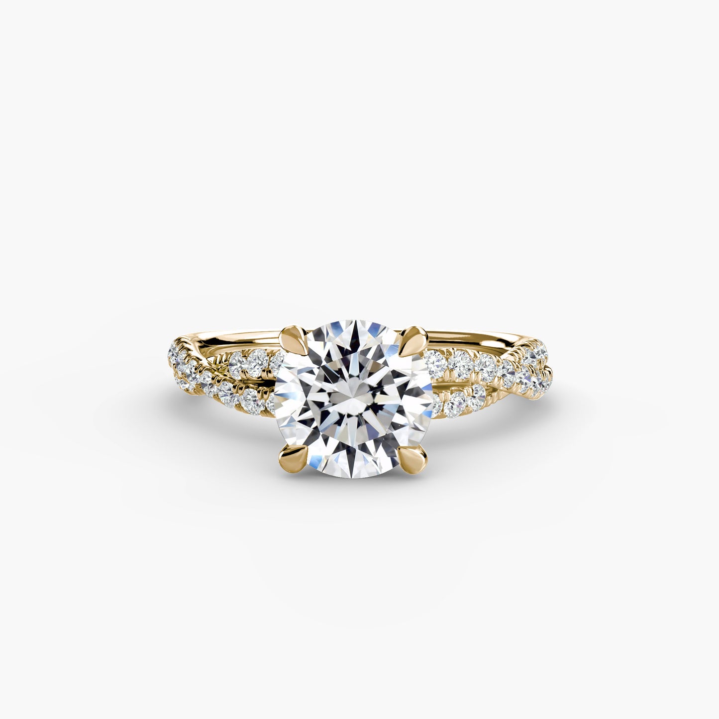 The Twisted Pavé Solitaire Fantasilvia Jewelry