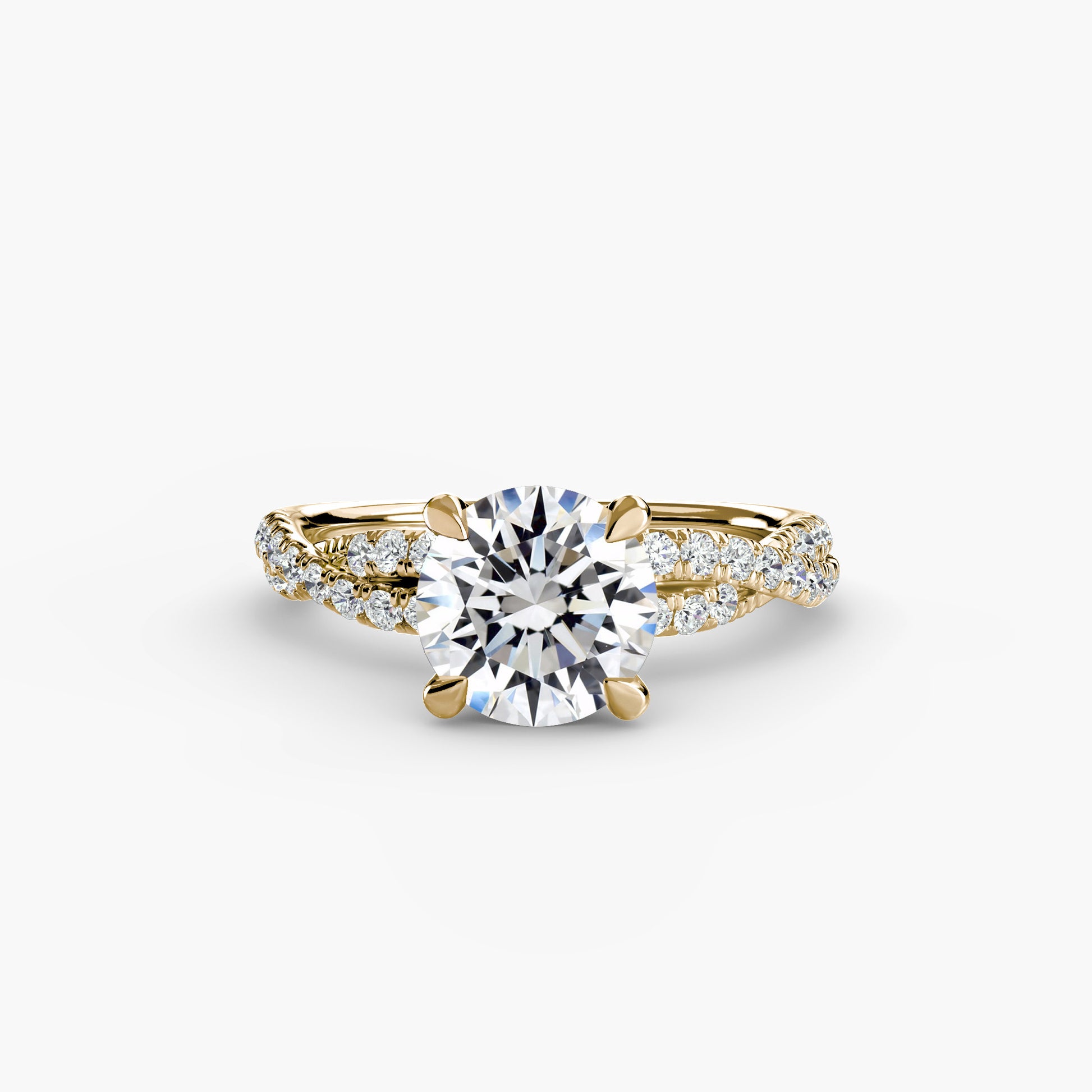 The Twisted Pavé Solitaire Fantasilvia Jewelry