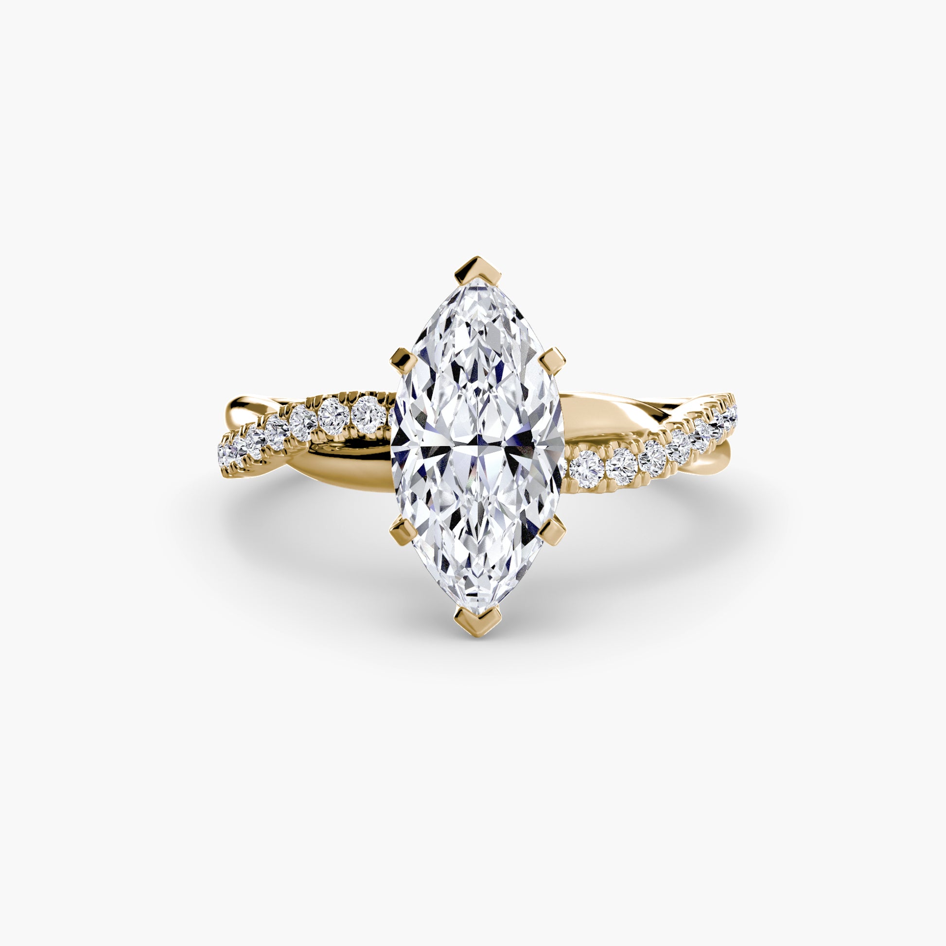 The Twist Pavé Ring Fantasilvia Jewelry