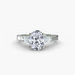 Three Stone with Pavé Shoulders Fantasilvia Jewelry