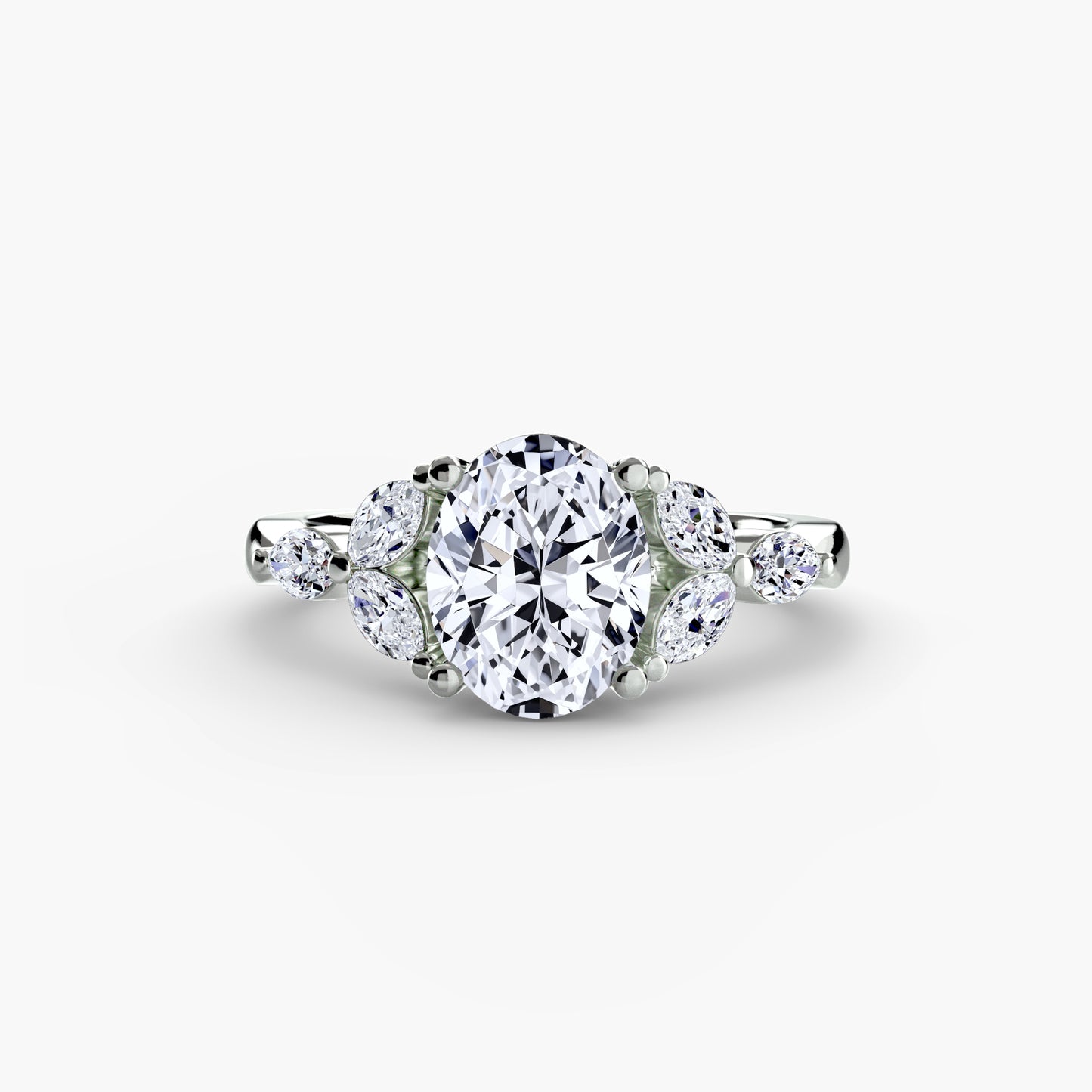 The Shoulder Cluster Ring Fantasilvia Jewelry