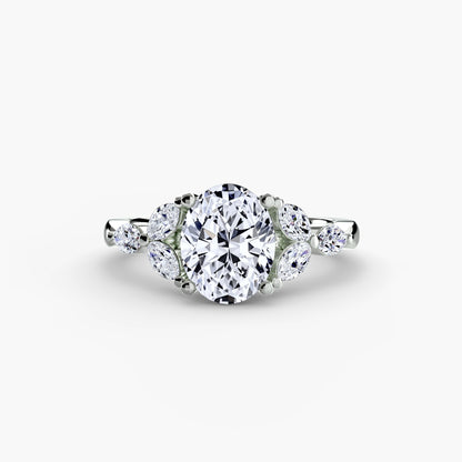 The Shoulder Cluster Ring Fantasilvia Jewelry