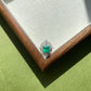 Diamond & Emerald Solitaire Halo Flame Design Ring