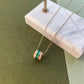 Natural Emerald & Diamond Spiral Pendant