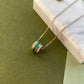 Natural Emerald & Diamond Spiral Pendant