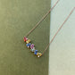 Rainbow Sapphire Tennis Necklace