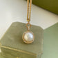 Saltwater Mabe Pearl & Diamond Pendant