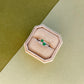 Twin Asscher Emerald Bypass Ring