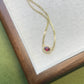 Cuban Link Necklace-Natural Ruby