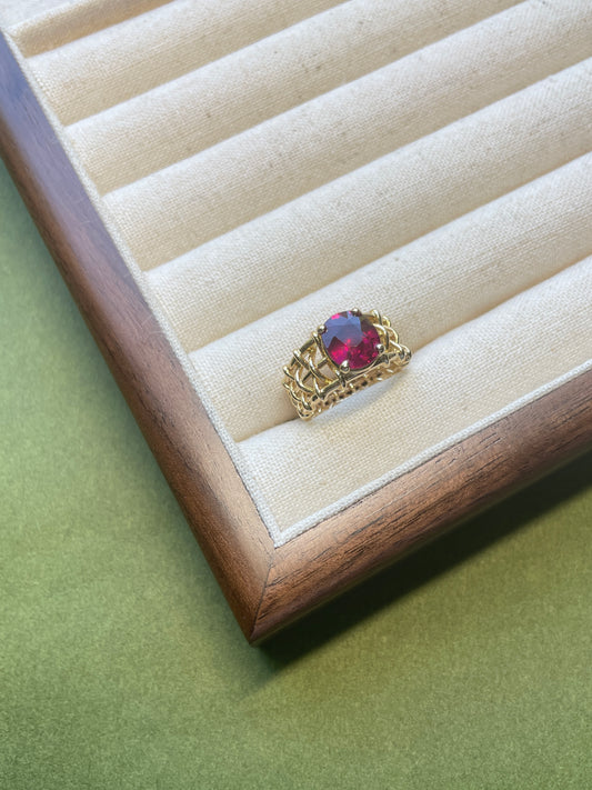 Isola Ring Natural Rubellite